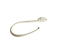 Jones Interiors 2 Curtain Holdbacks Metal Hold Back Fabric Drape Holders (Cream)