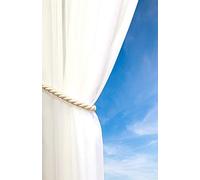 Jones Interiors Chunky rope curtain tiebacks - PER PAIR - 15 COLS - Thick cord tie backs are 80cm long (White)