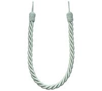 Jones Interiors Reef Twisted Rope Tieback, Polyester, Silver, 40x7x3 cm