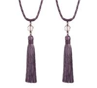 Jones Interiors x 2 Curtain Tieback With Bead Embellishment Colour Viola.