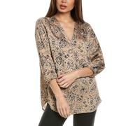 Jones New York Women's 3 Qrtr SLV V Nk Tunic, Praline Multi, L