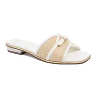 Jones New York Women's Woven Raffia Slide Sandal - Low Block Heel Mule with Buckle