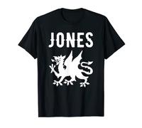 Jones Surname Welsh Family Name Wales Heraldic Dragon T-Shirt