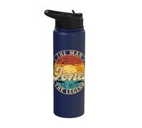 Jones The Man The Myth The Legend First Name Stainless Steel Insulated Water Bottle