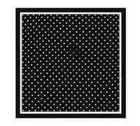 Jonesangle Ladies Silk Scarf 90cm Simulated Silk Large Square Scarf Polka Dot Printed Ladies Silk Scarf Peplum Haute Sense Scarf (Color : Black, Size : 90cm)