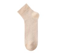 Jonesangle Spring and Summer Thin Socks, Men's Middle Tube Socks, Antibacterial Solid Color Cotton Socks, Summer Men's Business Stockings, Deodorant and Sweat Absorbing Socks (5 Pairs)(Skincolor)
