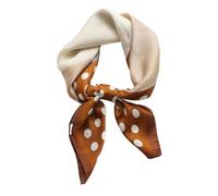 Jonesangle Women's Scarf Simple Black And White Scarf Professional Scarf Square Scarf Fashion Polka Dot Scarf 70cm Shawl (Color : Brown, Size : 70X70CM)