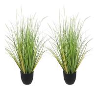 JonesHouseDeco 2Pack 90cm Artificial White Asian Foxtail Grass, 35.43in Artificial Indoor Outdoor Fake Grass Plant, Easy Care Home Office Wedding Decorative Artificial Plants in Pot Faux Greenery Gift