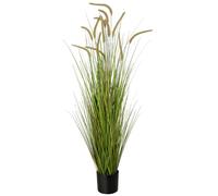 JonesHouseDeco 5ft Artificial Yellow Horsetail Reed Grass, 59in Artificial Fake Grass Plant, Home Office Wedding Decorative Artificial Plants & Flowers in Pot Faux Plant Greenery Indoor Outdoor Gift