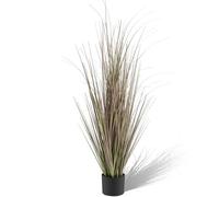 JonesHouseDeco 5ft Purple Onion Grass, 59in Tall Artificial Grass Plant, Faux Plants Indoor Home Decorative Artificial Plants & Flowers in Pot Fake Plant, House Outdoor Greenery Gift