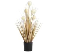 JonesHouseDeco 60cm Artificial Plastic Pampas Grass With Ball, 35.43in Tall Artificial Dogwood Indoor Outdoor Fake Grass Plant, Easy Care Home Office Wedding Deco Artificial Plants in Pot Faux Gift