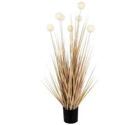 JonesHouseDeco 90cm Artificial Plastic Pampas Grass With Ball, 35.43in Tall Artificial Dogwood Indoor Outdoor Fake Grass Plant, Easy Care Home Office Wedding Deco Artificial Plants in Pot Faux Gift