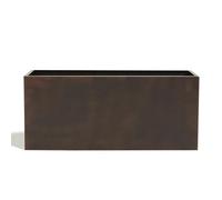 JonesHouseDeco Matte Bronze Rectangular Steel Commercial Trough Planter Vegetable Plant Box- 77x28x33cm Indoor Outdoor - Insert Plate with Drain Holes, Air Vents Not Rotten Roots 50Litres