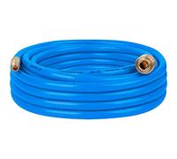 JonesHouseDeco PVC 3/8'' x 10 m Air Hose, 20 Bar Working Pressure, Solid Brass Connectors, Lightweight, Flexible All Year, MNPT Fittings, 9.5mm ID, Compressor Replacement, Leader Air Hose #H730A16