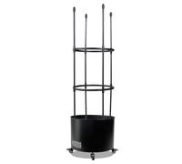 JonesHouseDeco Tomato Planter Box with Trellis D43 H155 cm with Casters & Vents and Drainage Holes Large Round Steel Pot Self Watering Tomato Planter Pot won't Rot the Roots