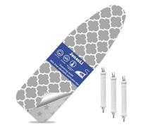 JonesLi Super Thick Soft Ironing Board Covers 100 Percent Cotton Easy to Clean Adjustable Elastic Edges for Secure Fit,Quality for Efficient Ironing Experience-124 x 38 cm(D Color)