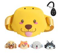 Jongdari Silicone Dog Treat Pouch with Training Clicker, Puppy Walking Treat Snack Pouch Bait Bags Holder Carrier for Pet Training with Waist Belt, 4 Magnetic Closure (Golden Retriever)