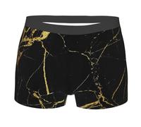 JONGYA Stylish Gold Marbling Texture Men'S Boxer Briefs - Printed Underwear For Everyday Comfort And Style Breathable Underwear Quick-Dry Briefs Stretchable Briefs Travel Briefs