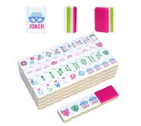 Jongyance American Mahjong Tile Set(4 Layer),160 Acrylic Engraved Mahjong Tiles, Mahjong Tiles Bag and Accessories