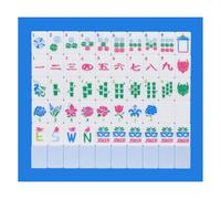 Jongyance American Mahjong Tile Set with Carrying Bag and Accessories, 160 Acrylic Carved Mahjong Tiles(Light Blue
