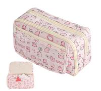 Jongyumo Capybara Pencil Case, Student Zipper Capybara Pencil Bag, Large Capacity Pencil Case, Exquisite Design, Large Capacity, Multifunctional Use, Pack of 2, pink, see description, See description