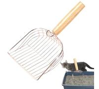 Jongyumo Cat Litter Box Scooper, Cat Box Scooper - Non-Stick Wide Slats Sifter, Metal Cat Pooper Scoop Mesh Scooper Scoop with Hook for Small Medium Large Cat Litter Tray