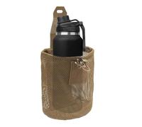 Jongyumo Outdoor Mesh Bag Foldable with Drawstring 19 x 23 cm Polyester Mesh Waste Bag Harvest Bag Lightweight 70 g Hiking Accessories for Camping and Harvesting, Khaki, See Description, See