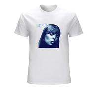 Joni Mitchell Blue Canadian Singer Songwriter Men's T-Shirt White L
