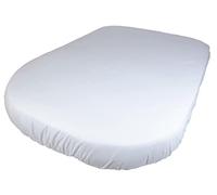 Jonic Essentials Motorhome Caravan Bedding Fitted Sheets for Island Shaped Motorhome Caravan Mattress Beds, Luxury White Polycotton 200 Thread Count, Elasticated All Around, Made in UK (137/190/30cm)