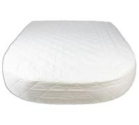 Jonic Essentials Motorhome Caravan Bedding Mattress Protector for Island Shaped Motorhome Caravan Mattress Beds, Luxury Padded Polycotton, Elasticated All Around, Made in UK (137/190/30cm) White
