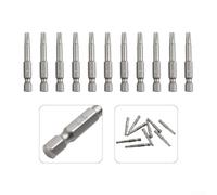 Jonikuper 10-Piece Alloy Steel Torx Screwdriver Bit Set for T25 - 50mm Length, 6.35mm Hex Shank, Magnetic Tips, Compatible with Pneumatic/Electric/Rechargeable Screwdrivers(SKU)