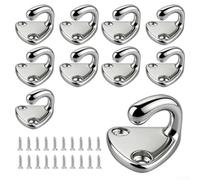 Jonikuper 10PCS 316 Stainless Steel Tarpaulin Hooks 50kg Load