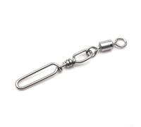 Jonikuper 10pcs Long Line Clip Snap with Rolling Swivel & Lock Snap Connector for Fishing, Stainless Steel Quick Snap Tackle for Lure, Soft/Hard Bait,(S)