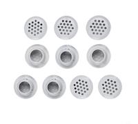 Jonikuper 10PCS Stainless Steel Round Air Vent Grill Cover for Cabinet Cupboard Ventilation, 19mm/25mm/29mm/35mm/50mm/53mm Multiple Sizes, White Metal Mesh Home Improvement(Bevel-25mm)