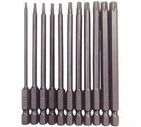 Jonikuper 11-Piece Magnetic Screwdriver Bit Set with T6-T40 Security Torx Sizes, 1/4" Hex Shank, Heat-Treated S3 Steel, Mirror-Polished & Anti-Slip for Electric Screwdrivers and Drills(SKU)