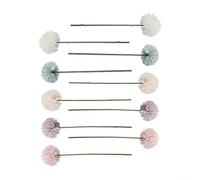 Jonikuper 12-Piece Artificial Chrysanthemum Ball Set for Home Decor, 32cm Height Silk Cloth Flowers in White, Blue, Green, Light Pink, Light Purple, Flesh Pink(Mixed colors)