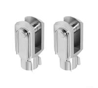 Jonikuper 2Pcs M8x1.25 Thread 42mm Length Air Cylinder Rod Clevis End Clevis Fork End Yoke Joint, For Air Cylinder Foot Mounting Work