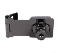 Jonikuper 3 Inch Locking Hasp and Staple with Keys - Zinc Alloy Padlock for Garage, Cupboard, Door, Drawer, Locker - 90 Degree Rotation Anti-Theft Lock - Includes 2 Keys