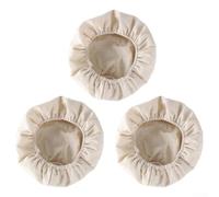 Jonikuper 3 Pack 9 Inch Round Bread Banneton Liner Cloth for Proofing Basket, Linen Dough Rising Cover, 23 x 8 cm, Beige