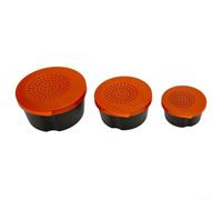 Jonikuper 3-Species Earthworm Storage Box with Breather Holes, PP Material Fishing Bait Holder for Live Baits, Portable and Waterproof Tackle Box(Red)