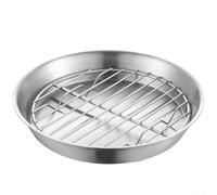 Jonikuper 304 Stainless Steel Oven Baking Pan Featuring Removable Oil Draining Rack, Versatile Heat-Resistant Tray for Air Fryer, Roasting and Kitchen Tasks(24)