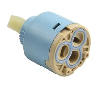 Jonikuper 35mm/40mm Replacement Ceramic Tap Cartridge Valve for Kitchen Basin Faucets, 90 Degree Rotation Angle with 500,000 Uses Life Cycle, Blue Ceramic Water Mixing Valve Core(35mm)