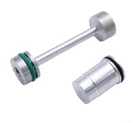 Jonikuper 4-Piece R-12 to R-134a Retrofit Kit with Oil Check Valve, Low & High Side 7/16 in and 3/8 in Ports, 1/4 SAE Thread Adapters, Anti-Dust for Vehicle