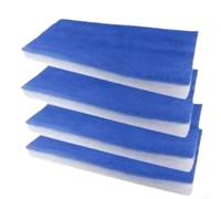 Jonikuper 4PCS Vent Filter Cotton for Spray Booth, 405x185mm Washable Air Filtration Pad Compatible with Spray Kit, Blue and White Fiber Cotton Filters(405x185x20mm)
