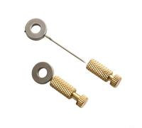 Jonikuper 5-Piece Leather Craft Basting Needle Set for Fixed Position Stitching and for Edge Locking, Metal DIY Tool with Knurled Non-Slip Base for Handmade(C)