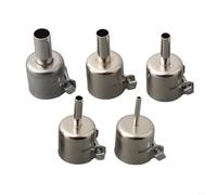 Jonikuper 5-Piece Stainless Steel Hot Air Nozzle Set for 850/852D Soldering Stations, Compatible with Aoyue 906/968/6028 - 3mm/5mm/6mm/8mm/10mm Inner Diameters(SKU)