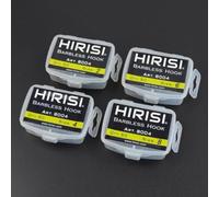 Jonikuper 50pcs High Carbon Steel Curved Shank Barbless Carp Fishing Hooks for Carp Fishing in Plastic Box - Size 2/4/6/8/10(2#)