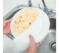 Jonikuper 6-Pack Organic Fiber Dish Cloths - High Absorbency Kitchen Tea Towels for Washing Dishes and Cleaning Surfaces, White