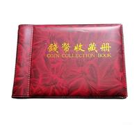 Jonikuper 60 Coin Holder Album for Collecting Pennies, Tokens, Medallions - Portable Storage Book with 10 For Pages (60 Pockets) - Random Color, Lightweight and For Easy to(red)