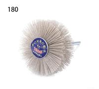 Jonikuper 80mm Abrasive Nylon Grinding Wheel Brush for Rotary Tools - 80-600 Grit Polishing Disc for Wood, Metal & Stone, 6mm Shank, 30mm Thickness, Dry/Wet Use(180#for)